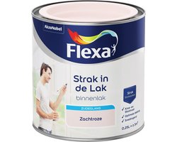 Flexa Strak in de Lak - Watergedragen - Zijdeglans - zachtroze - 0,25 liter