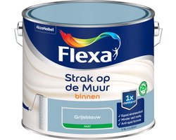Flexa - Strak op de Muur Binnen Muurverf Mat - Grijsblauw - 2.5 L