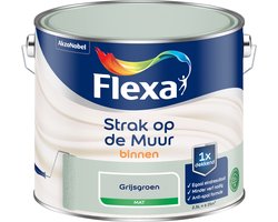 Flexa - Strak op de Muur Binnen Muurverf Mat - Grijsgroen - Strak - 2.5 L