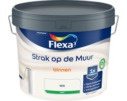 Flexa - Strak op de Muur Binnen Muurverf Mat - Wit - 10 L
