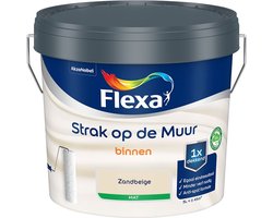 Flexa - Strak op de Muur Binnen Muurverf Mat - Zandbeige - Mengverf - 5 L