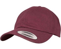 Flexfit - Peached Cotton Twill Dad Cap maroon one size Verstelbare pet - Rood