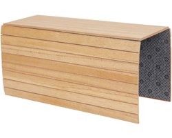 Flexibele armleuning-tray Gemaakt van bamboe - 41 x 33 cm - bruin