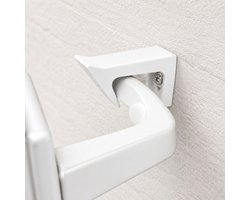 Flexibele Deurklinkhaak – Rubber Deurstopper voor Muur – Beschermt Deurklink & Wand – Inclusief Bevestiging - Wit