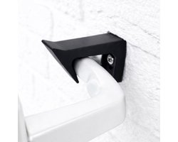 Flexibele Deurklinkhaak – Rubber Deurstopper voor Muur – Beschermt Deurklink & Wand – Inclusief Bevestiging - Zwart