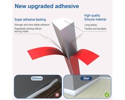 Flexibele gietlijst - zelfklevend - 1 stuk - wit - 5 m