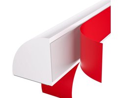 Flexibele kwart ronde afwerkingsstrip, zelfklevende rubberen sierstrip, wit, waterdicht en snijbaar, geschikt voor muren, plinten, werkbladen, badkamers en keukens – 2 m