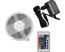 Flexibele led-strip (3 meter, multicolor RGB) met adapter en afstandsbediening