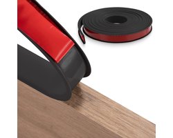 Flexibele meubelrandafwerking - Zelfklevend - 5 m - Zwart - TPE