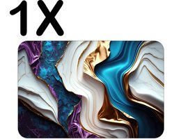 Flexibele Placemat - Gekleurd Marmer Achtergrond - Set van 1 Placemats - 45x30 cm - PVC Doek - Afneembaar