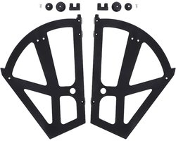 Flexibele Plastic Schoenenkast Rek Houder - Vervanging Scharnieren - Eenvoudige Structuur - Schoenenrek Accessoires - Zwart - Set van 2 Stuks