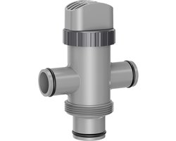Flexibele plunjerklep met dubbele aansluiting, geschikt voor Intex zwembadfittingen, toepasbaar op bovengrondse zwembaden en zwembadfilterpompen (1 stuk).