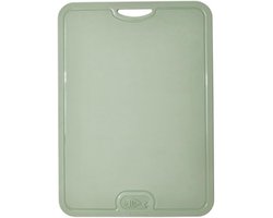 Flexibele snijplank van TPU met mes en sapgleuf, BPA-vrij, flexibele snijplank voor gebruik in de keuken, vaatwasserbestendig (groen)