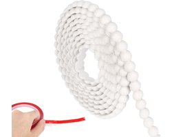 Flexibele Tafel - 3m Zelfklevende Wand Sling - Decoratieve 3D Semi-Beaded Kitstrip voor DIY Decoratie - Voor Thuiswanden - Kasten - Meubels - Planken - Ramen en Deuren (Wit)