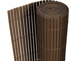 Flexibele tuinscherm balkonscherm PVC 0,9x3 m bruin