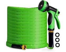 Flexibele Tuinslang - 10 functies spray - 20m - Kunststof - Groen