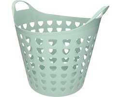 Flexibele wasmand - 26 liter - kunststof - groen - D45 x H40 cm