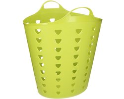 Flexibele wasmand - kunststof - 60L - groen - D38 x H47 - kuip