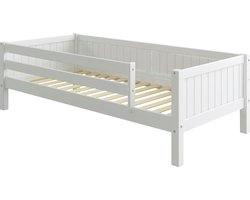 Flexworld Bedbank Puck met paneel en uitvalbeveiliging - 90 x 200 cm - wit
