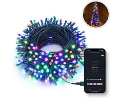 FlinQ 200 LED Slimme Lichtketting - Kerstboomverlichting - kerstverlichting voor binnen en buten - Lichtsnoer - Lichtslinger warm wit en Multicolor - Perfect voor Kerstdecoratie - 23 meter