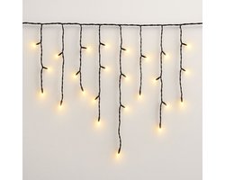 FlinQ Amber IJspegelverlichting 144 LED Lampen - Kerstverlichting Buiten - Sfeervol IJspegel Verlichting - Lichtslinger voor Kerst