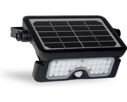 FlinQ Floodlicht- Solar Wandlamp - Solar Tuinverlichting - Zonne-energie - Bewegingssensor - Multifunctioneel -5W - Zwart