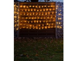 FlinQ Netverlichting Buiten - Net Kerstverlichting - Warm Wit - Lichtnet met 160 LED Lampen - Sfeervolle Gordijnverlichting - Kerstnet Lichtgordijn