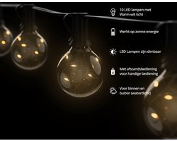 FlinQ Solar Lichtslinger - Lichtsnoer buiten - Lichtsnoer - Zonne-energie - Zwart