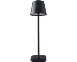 FlinQ Tafellamp Lume - Tafellamp Oplaadbaar - Tafellamp slaapkamer - Oplaadbaar - Dimbaar met geheugenstand - 3 lichtstanden - 38cm - Zwart