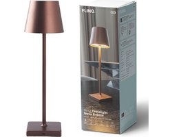 FlinQ Tafellamp Nova - Tafellamp Oplaadbaar - Tafellamp slaapkamer - Oplaadbaar - Dimbaar met geheugenstand - 3 lichtstanden - 38cm - Wit