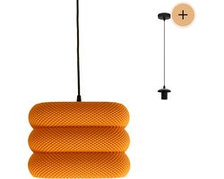Flint-Oranje-Hanglamp-24x24x18cm-inclusief armatuur