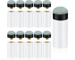 flintronic Pool Cue Tips, Biljart Cue Tips, Hard Lederen Snooker Tips met Pool Cue Ferrule, Vervangende schroeftips voor Pool Cues en Snooker