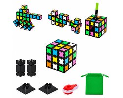 Flixio Fidget Spinner Toys – Reisspeelgoed – 38-delige set – Lichtgevend – Speelgoed voor in de auto – Magnetische bouwblokken