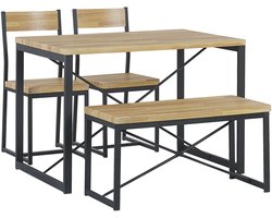 FLIXTON - Eetkamerset - Lichte houtkleur - MDF