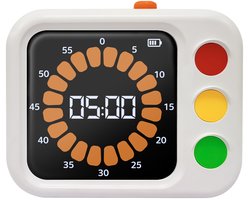 Flokoo Leerklok - Timer met stoplicht voor studie & concentratie - Oplaadbaar
