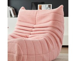 Flolife - Luie bank - 1-zitsbank - Bank voor thuis, slaapkamer, kantoor - Eenpersoonsbank - Luie stof, zacht, gemaakt van lamswol