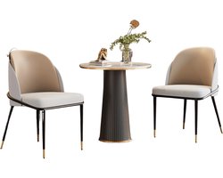 Flolife - Set Van 2 Eetkamerstoelen - Luxe set - Microfiber - Woonkamer Stoelen - Eetkamer, Keuken, Studeerkamer