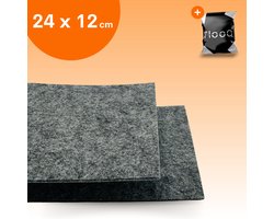 FLOOQ Anti Kras Zelfklevend Meubelvilt Grijs - 24 x 12 cm - 3mm dik - Voor Meubels