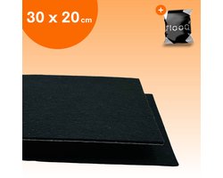 FLOOQ Anti Kras Zelfklevend Meubelvilt Zwart - 30 x 20 cm - 3,5mm dik - Voor Meubels