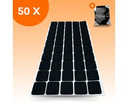FLOOQ Anti Kras Zelfklevend Meubelvilt Zwart - 50 stuks - Vierkant - 2,5 x 2,5 cm - Voor Meubels