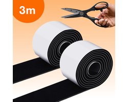 FLOOQ Anti Kras Zelfklevend Meubelvilt Zwart (rol 3 meter) - 2 cm breed - 3,5mm dik vilt - Stoelpoot beschermers - Stoelen - Meubels