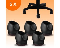 FLOOQ Bureaustoel Glijders set van 5 - Beschermers wielen - Hoezen