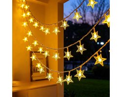 FLOOQ - Kerstverlichting sterren 50 led's - Kerstdecoratie voor binnen - Kerstboomversiering - Ster - Buiten