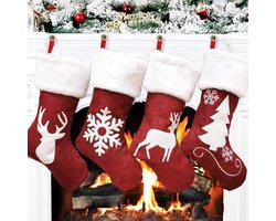 FLOOQ Kerstversiering Kersthanger Sokken - Kerstdecoratie voor Binnen en Buiten - Kerstboomversiering - Kerstfiguren - Slinger