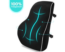 FLOOQ Rugkussen Orthopedisch & Ergonomisch voor Auto en Bureaustoel - Onderrug - PU-Spons Lendekussen