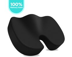 FLOOQ Zitkussen Orthopedisch & Ergonomisch voor Auto en Bureaustoel - Wigkussen - Stuitkussen - Stoelkussen met Traagschuim voor Bed