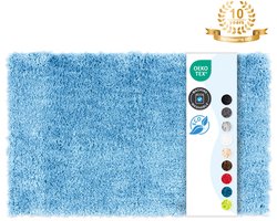 FLOORDIREKT Badmat SKY - Badmat in Vierkant & Rond - Antisliprug - Lichtblauw - 60 x 100 cm
