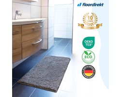 FLOORDIREKT Badmat - Sky Soft - Douchemat - Anti-Slip - Donkergrijs - 80 x 150 cm