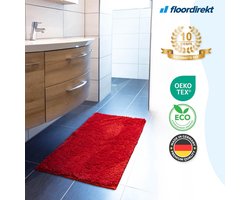 FLOORDIREKT Badmat - Sky Soft - Douchemat - Anti-Slip - Rood - 60 x 100 cm