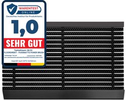 FLOORDIREKT Borstelmat - Deurmat - Buitenmat - Power Brush - Zwart - 50 x 80 cm